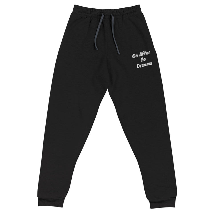 Black X White Go After Yo Dreams Unisex Joggers