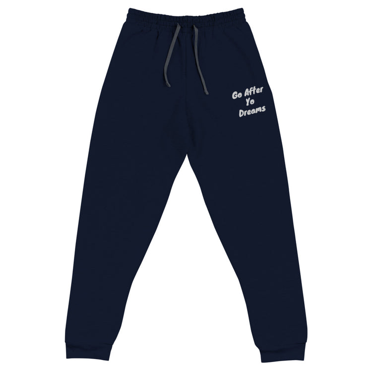 Unisex Blue X White Go After Yo Dreams Joggers
